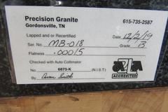 24" x 18" x 3" No-Lip Granite Surface Plate