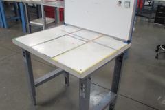 Maple Top Metal Frame Work Bench with White Board