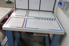Maple Top Metal Frame Work Bench with White Board