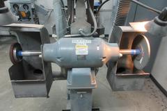 Baldor 1453 Double End Buffer, 7.5HP, Baldor Adjustable Speed Drive, Work Lights, Pedestal Base