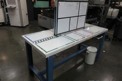 Maple Top Metal Frame Work Bench with White Board