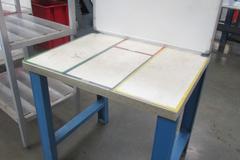 Maple Top Metal Frame Work Bench with White Board