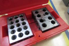 (2) Mag Base Indicator Stands; Portable Refractometer with Case, 1-2-3 Blocks, Ring Gage
