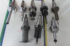 (8) Assorted Cat 40 Tool Holders: (2) ER32 Collet, (2) ER16 Collet and More