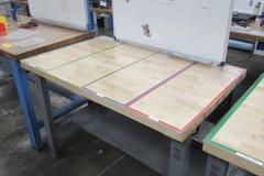Maple Top Metal Frame Work Bench with White Board