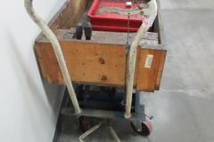 GS Scissor Die Lift Cart with Wood Crate Attached -1,650 Lb Capacity