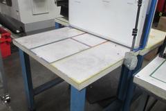 Maple Top Metal Frame Work Bench with White Board
