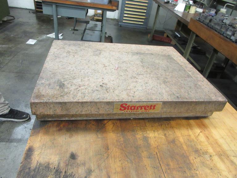 Starrettt 18" x 24"x4" Granite Surface Plate, 2-Ledge