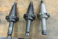 Cat 50 Taper Tool Holders (6) ER20 Collet Holders with Retention Knobs for Makino in this Auction