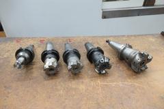 (5) Assorted CAT 40 Insert Cutter Tool Holders