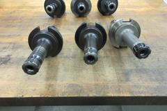 Cat 50 Taper Tool Holders (6) ER20 Collet Holders with Retention Knobs for Makino in this Auction