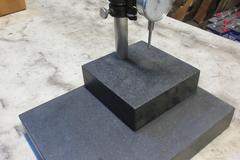 Black Granite Surface Plate Set with Dial Indicator Stand