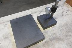 Black Granite Surface Plate Set with Dial Indicator Stand