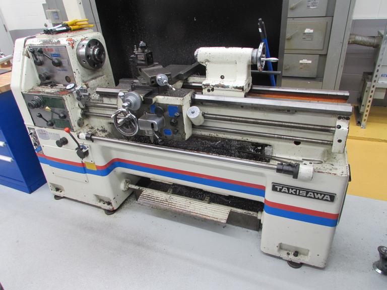 Takisawa 1000CD 14" x 40" Engine Lathe with Chucks, Collet Closer and Tool Post