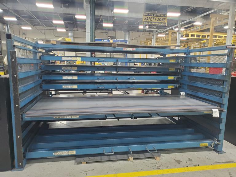 Machines Used | Steel Storage Systems Roll-Out Sheet Metal Rack with (8 ...