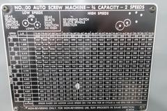 Brown & Sharpe 00 3/4" 2-Speed Automatic Screw Machine with Bar Feed