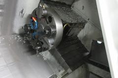 Haas HL-1 CNC Turning Center with SMW SPacesaver Bar Loader