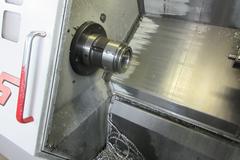 Haas HL-1 CNC Turning Center with SMW SPacesaver Bar Loader