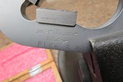 Mitutoyo No. 114-202 V-Anvil Micrometer with Ratchet Thimble, Wooden Case and Stand.  .093" to 1" Measuring Range, .0001" Resolution