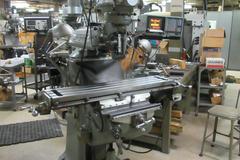 Bridgeport 2J Vertical Milling Machine, Variable Speed with Acu-Rite Millvision 2-Axis DRO and Bridgeport Power Table Feed