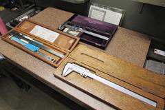 (3) Inspection Tools: S-T 12"  Caliper; B&S 12" Height Gage; Center Mike Hole Location Gage