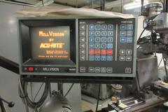 Bridgeport 2J Vertical Milling Machine, Variable Speed with Acu-Rite Millvision 3-Axis DRO and Bridgeport Power Table Feed