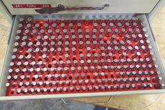 Gage Pin Set from .061" to .5005" in 4-Drawer Organizer.  Incomplete