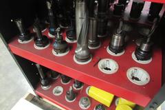 (59) Assorted Capto C6 Tool Holders with Huot Tool Tower. Wide Variety of Tool Holder Styles