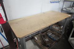 Kobalt Metal Frame Bench with Wooden Top