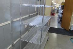 ULine NSF Stainless Steel Portable Wire Rack w 4 Shelves