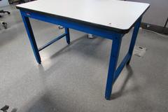 Production Basics Laminate Top Metal Frame Table