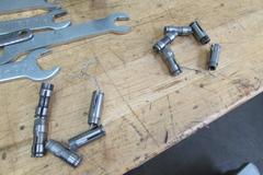 (6) Procunier Tapping Heads with Straight Shanks, Wrenches and Collets