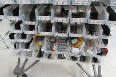 Rolling Fastener Rack with Large Quantity of Stainless Steel Fasteners from 1-72 to 5/16-24 and M2 to M10