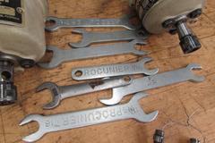 (6) Procunier Tapping Heads with Straight Shanks, Wrenches and Collets