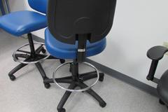 (2) Uline Vinyl Covered Bench Chairs