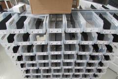 Rolling Fastener Rack with Large Quantity of Stainless Steel Fasteners from 1-72 to 5/16-24 and M2 to M10