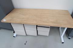 Metal Frame Maple Top Work Bench