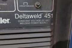 Miller Deltaweld 451 Constant Voltage DC Welding Power Source with Wire Feeder, Gun and Cart