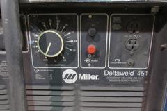 Miller Deltaweld 451 Constant Voltage DC Welding Power Source with Wire Feeder, Gun and Cart