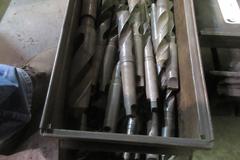 Large Drills with Morse Tapers in Steel Bin