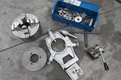 Sharp 1340VS Variable Speed Engine Lathe with Chucks and Steady Rest