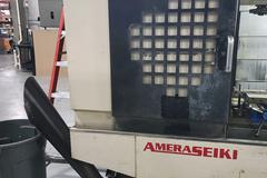 Amera Seiki A-3 CNC Vertical Machining Center with Side Mount Tool Changer, Chip Auger and Fanuc Control