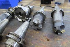 CAT 40 Tool Holders, Including (3) Keyless Drill Chucks, (3) Shell Mill Holders