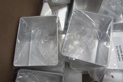 Dozens of New 4" x 5" x 3" Aluminum Tubs