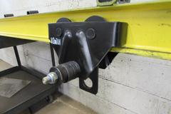 10', 500lb Capacity Monorail Cranes, (2) with Trollies.  Metal Cart Included