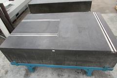 Collins MicroFlat 48" x 72" x 16" Granite Surface Plate with Stand and T-Slotted Inserts.  31" Surface Height