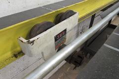 10', 500lb Capacity Monorail Cranes, (2) with Trollies.  Metal Cart Included
