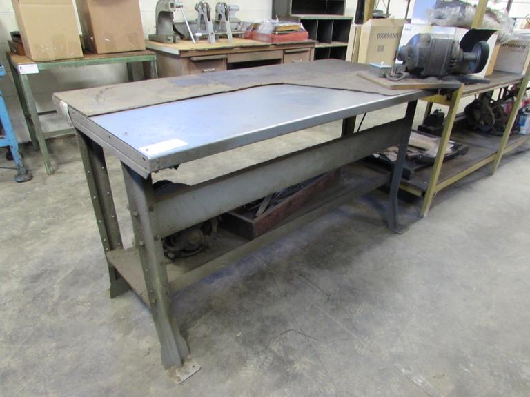 Steel Top Work Bench with Single End Buffer, Lower Shelf with Single End Buffer and Hand Files