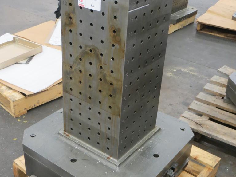 630mm Base Tombstone with 12" x 12" x 30" 4-Face Mounting Area with 2" On-Center Pattern, and Toyoda Machine Pallet