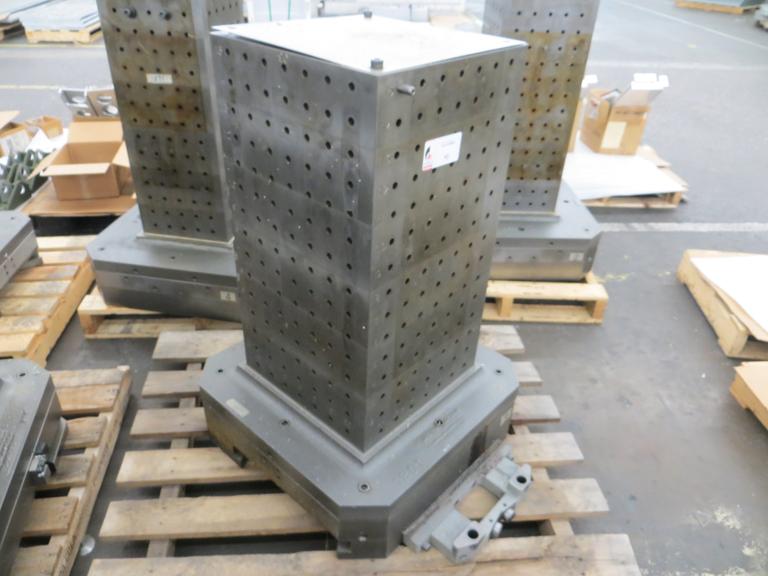 Mid-State Machine 630mm Base Tombstone with 16" x 16" x 30" 4-Face Mounting Area with 2" On-Center Pattern, and Toyoda Machine Pallet